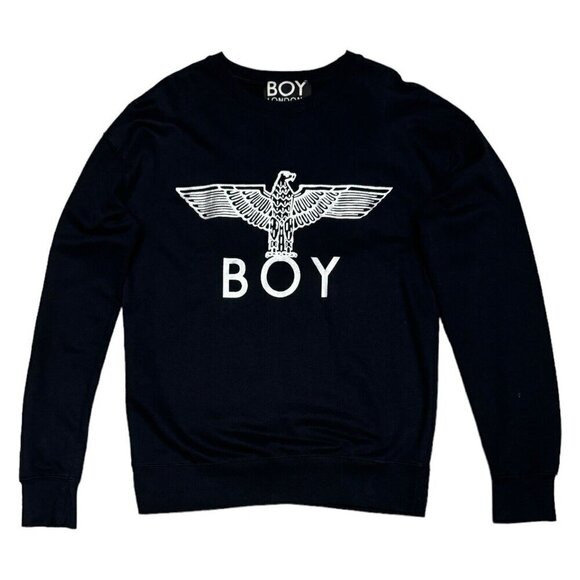 BOY LONDON Luxury Designer UK Womens Light Sweatshirt Black Sweater Women Medium - Picture 1 of 4
